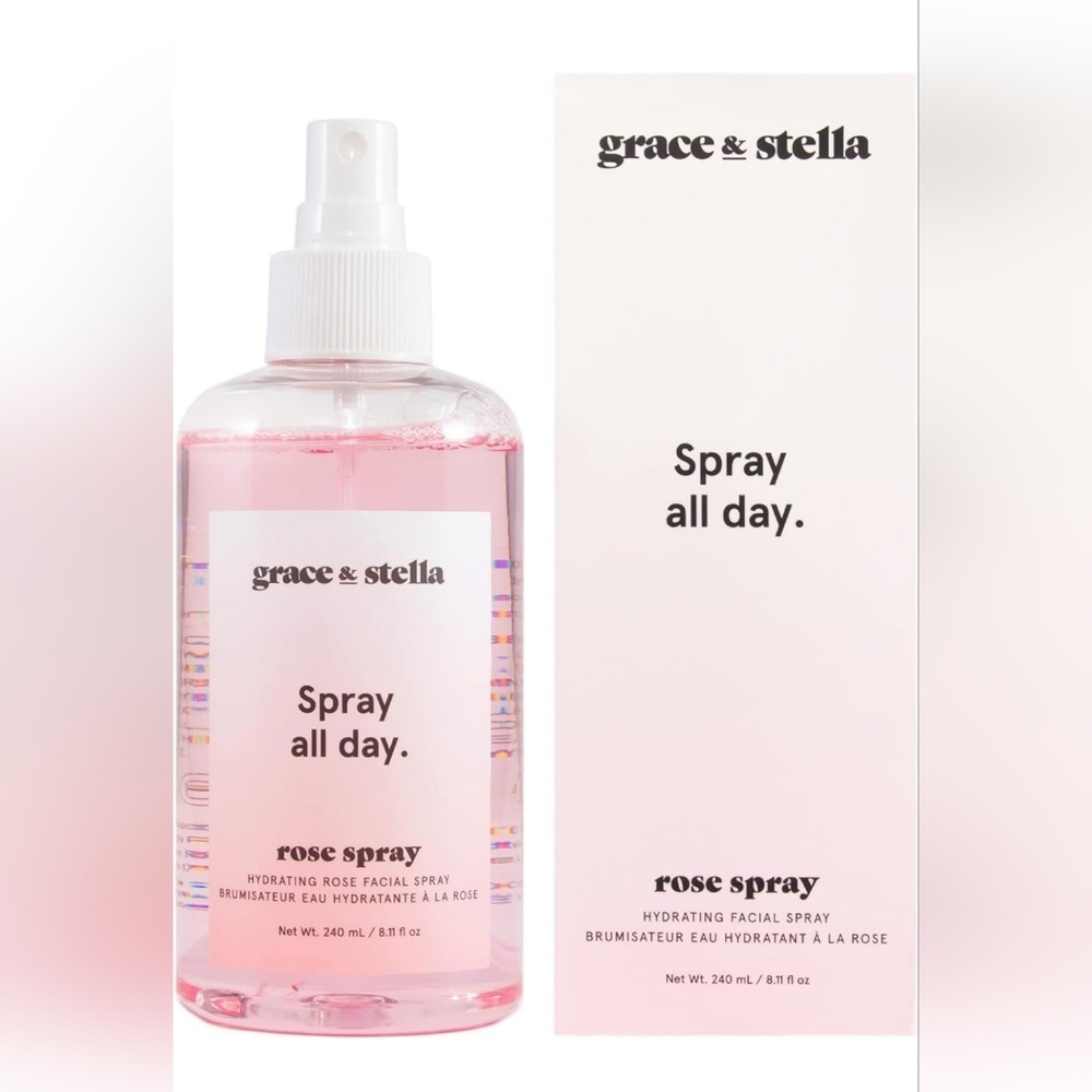 NIB Grace and Stella Rose Spray All Day Hydrating Facial 8 fl oz Box